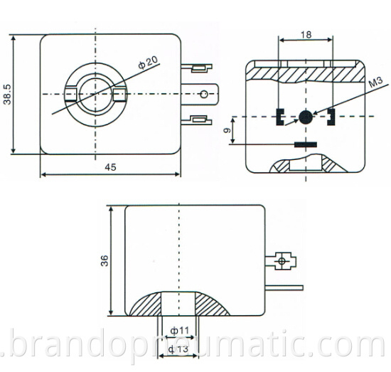 asco a044 coil drawing